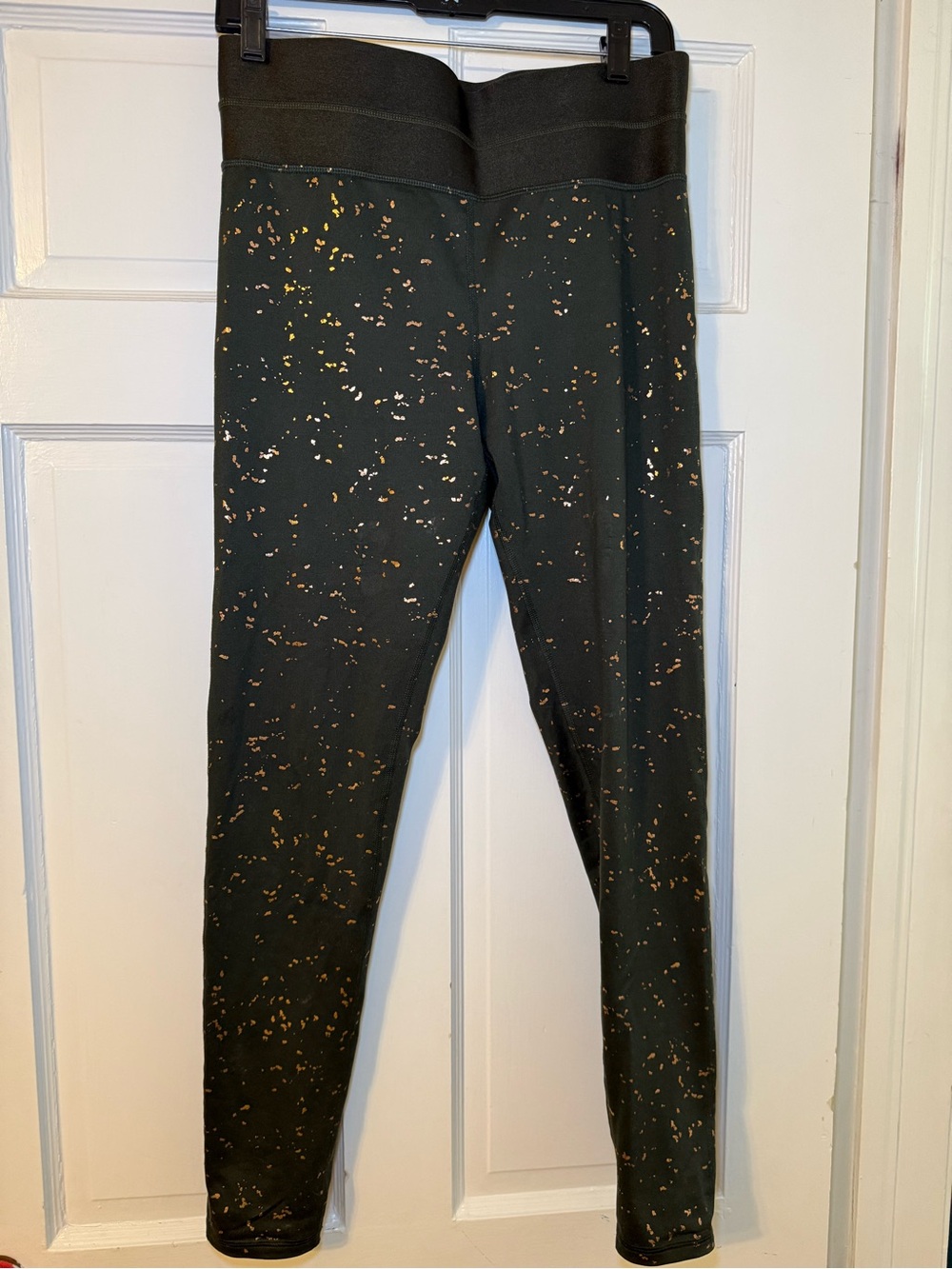 C9 by Champion Dark Green with Gold Speckle High-Waist Women's Active Leggings